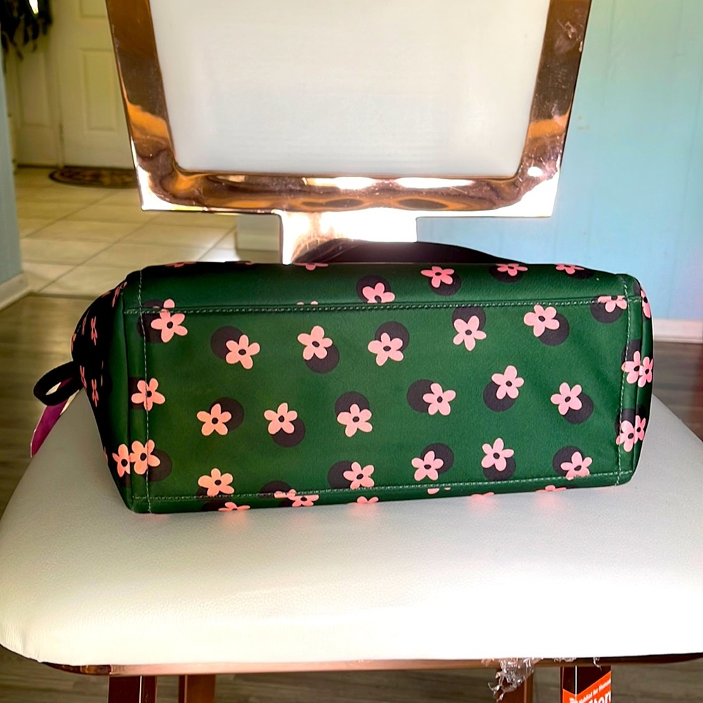 NWT Kate Spade nylon green pink floral bag set - Picture 7 of 16